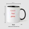 Customize Photo Black Coffee Mug - Personalized Dog Cat Familay Lover Photos Cup Tea Cup with Names Mothers' day Surprised Gift