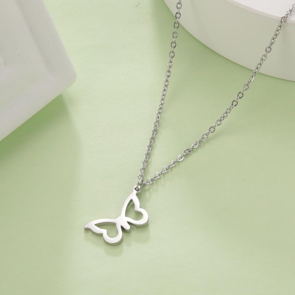 Cazador Korean Stainless Steel Butterfly Pendant Necklace Trendy Gold Color Chain Necklaces For Women Jewelry Gifts New 2026