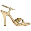 Zara Pu Fashion Open-Back One-Strap Sandals 9Cm Women Sandals Gold 1327610091