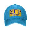 Sigma Gamma Rho 1922 Denim Fabric Cap Casual Baseball Caps Adjustable Hat Summer Unisex Baseball Hats