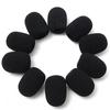 10 stuks/zak Zwarte Spons Schuim Cover Microfoon Headset Windscherm Microfoon Cover Pads