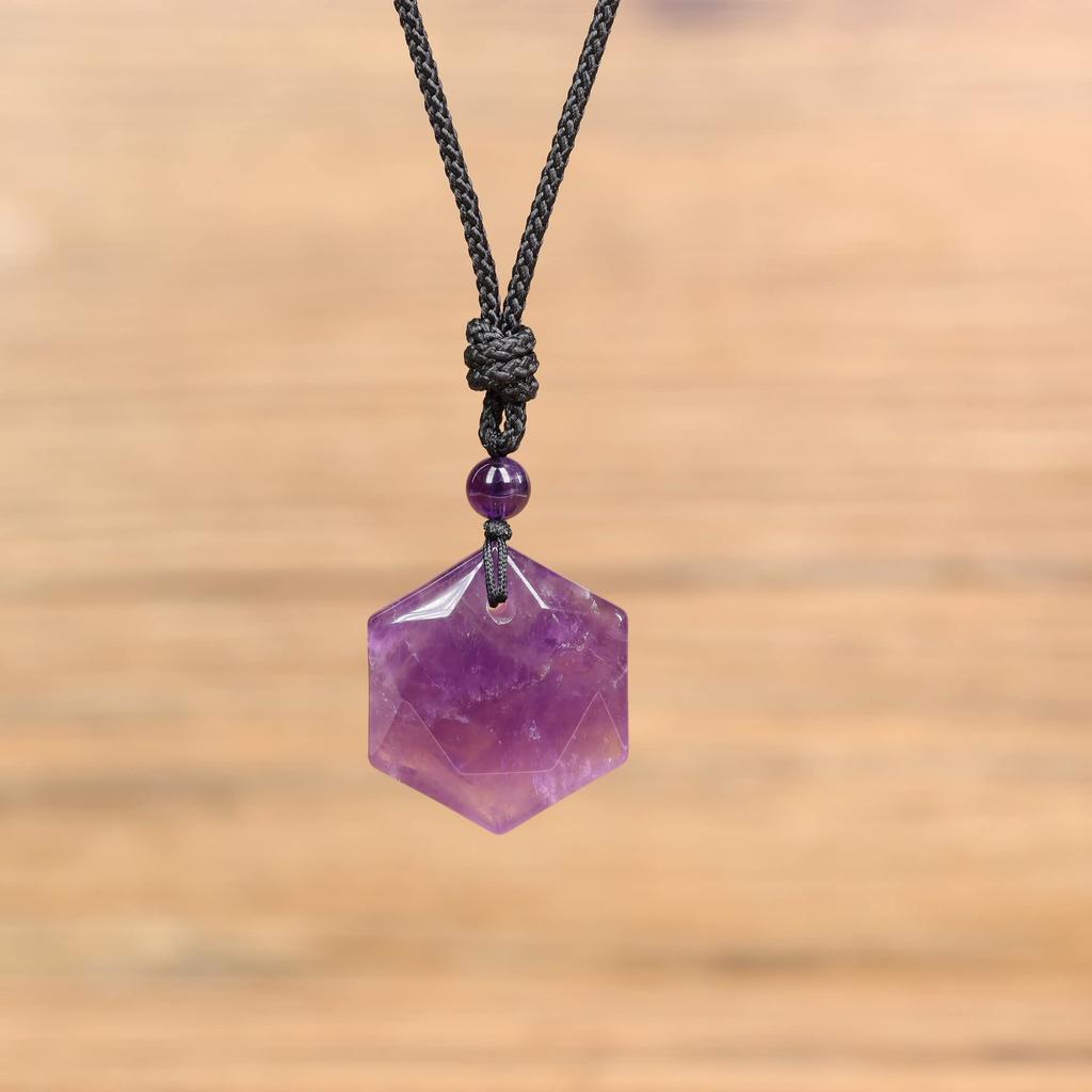 [COAI] Amethyst Hexagram Necklace (February Birthstone) - Unisex