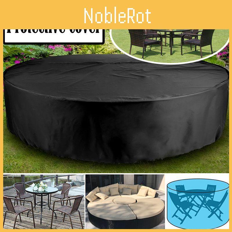 Heavy Duty Circular Table Dust Cover For Courtyard Furniture