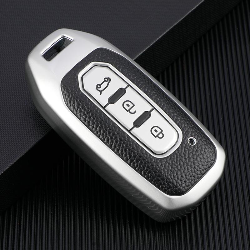 TPU Leather Car Smart Remote Key Cover Case For Ford Territory EV Bag Shell Holder Protector Key Chain Auto Accessories