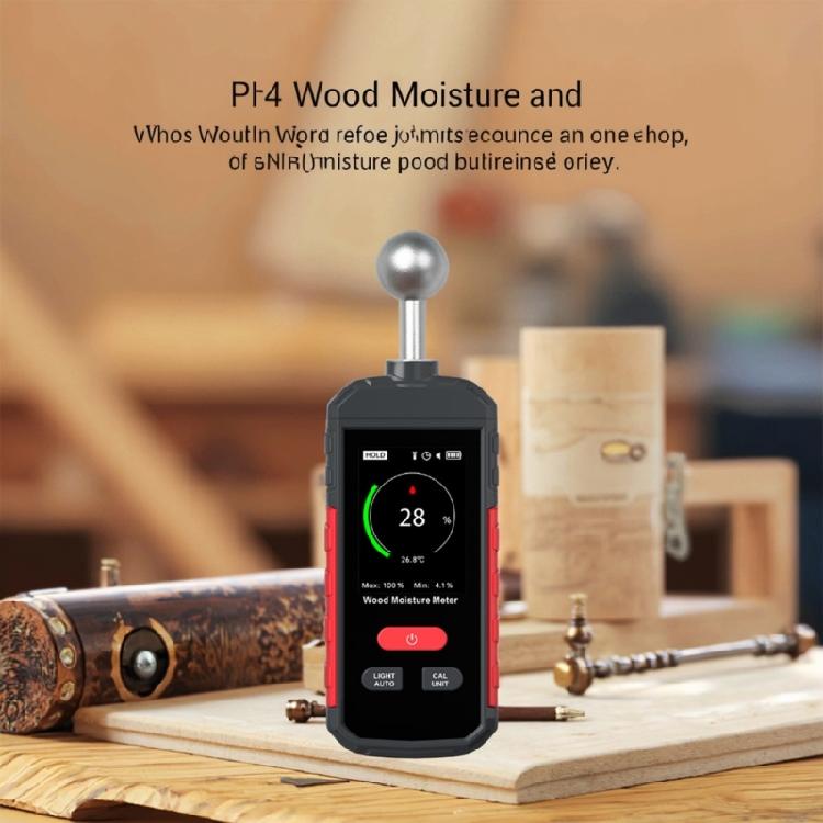 Advanced Moisture Tester For Building Materials 5-40mm Ball Probe Detection Rechargeable Battery Temperature Measurement