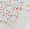 1Sheet 5D Soft Embossed Relief Nail Stickers Cute Daisies Self Adhesive Slider Stickers Press On Nails DIY Nail Art Dec