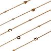 TAI (Thailand) Alphabet Necklace, Ron Herman Women's Gold Necklace, Popular Jewelry Brand, Alphabet PQRSTUVWXYZ (U-Gold)