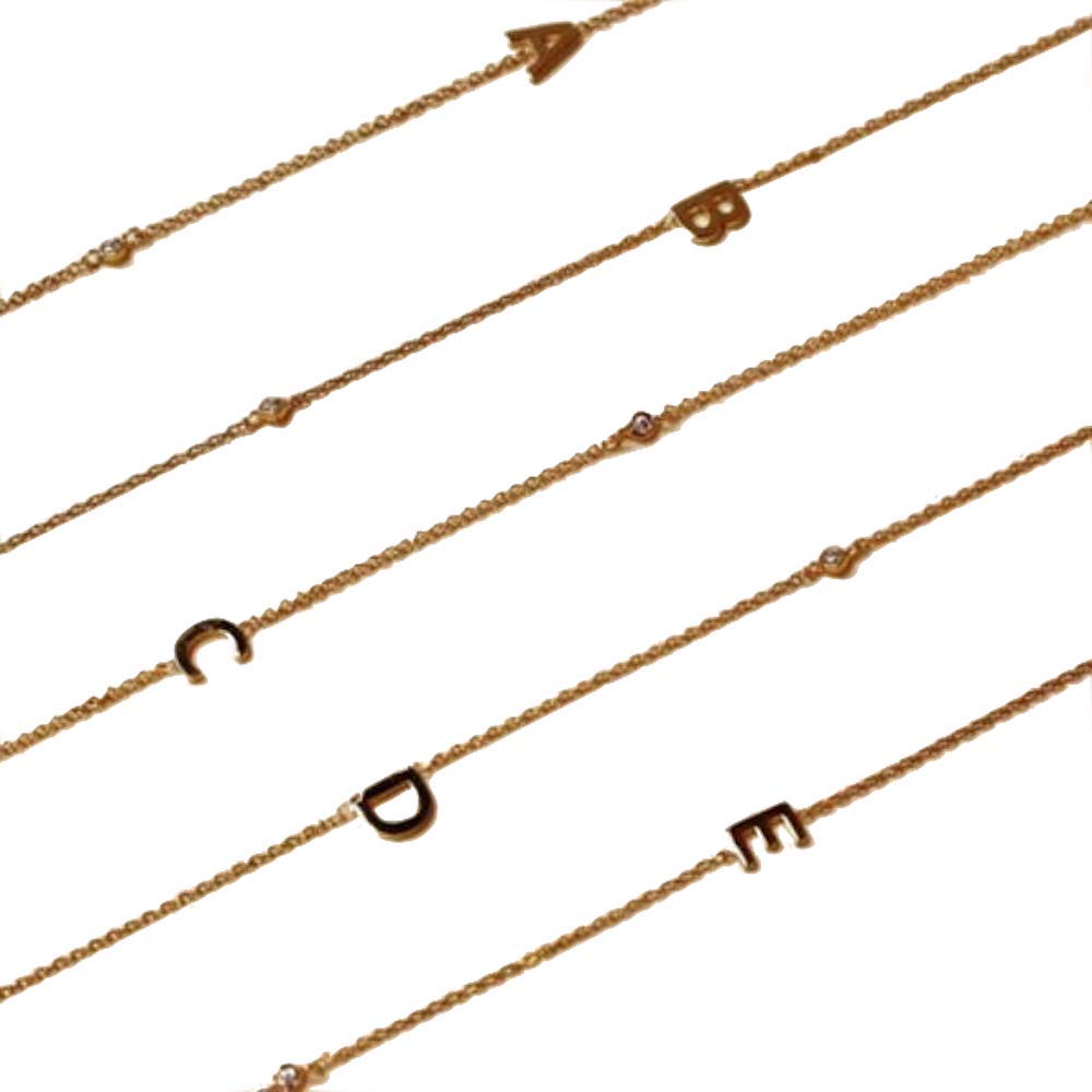 

TAI (Thailand) Alphabet Necklace, Ron Herman Women s Gold Necklace, Popular Jewelry Brand, Alphabet PQRSTUVWXYZ (U-Gold)