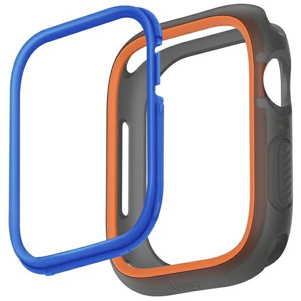 Uniq Etui Moduo Apple Watch Series 4/5/6/7/8/9/Se/Se2 44/45Mm Pomarańczowy-Niebieski/Orange-Blue