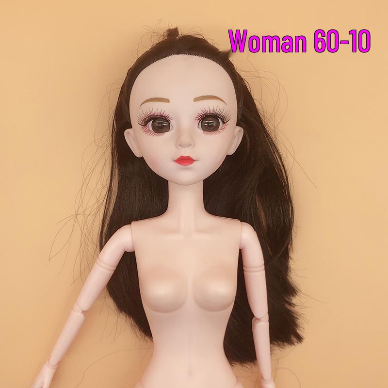 22-Zoll BJD Puppenkörper mit beweglichen Gelenken und individuellem Make-up - Prinzessinnen-Accessoires enthalten