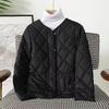 Autumn Winter Jackets New Fashion V-neck Long Sleeve Solid Parkas Women's Clothing Korean Button Warm All-match Simplicity Trend Tops Coats