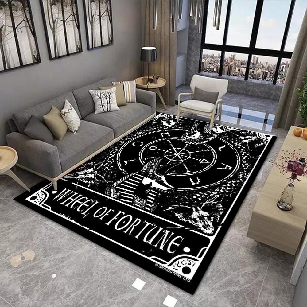 Wheel of Fortune Area Rugs Non-Slip Carpets for Home Living Room Kitchen Bedroom Rug Machine Washable Floor Mat