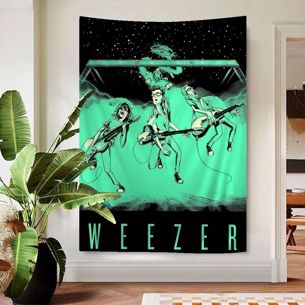Weezer Müzik Grubu Asılı Bohem Duvar Halısı Asılı Tarot Hippie Duvar Halıları Yurt Ev Dekorasyonu