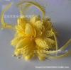 DIY feather flower handmade mesh fabric pearl feather headdress head flower show photo accessories wrist flower hairpin DIY