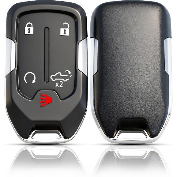 Smart Key for GMC Sierra 2018-, YIKEBALOG 5-Button Proximity Key Fob Replacement for Chevrolet Silverado 2018- HYQ1EA HYQ1ES