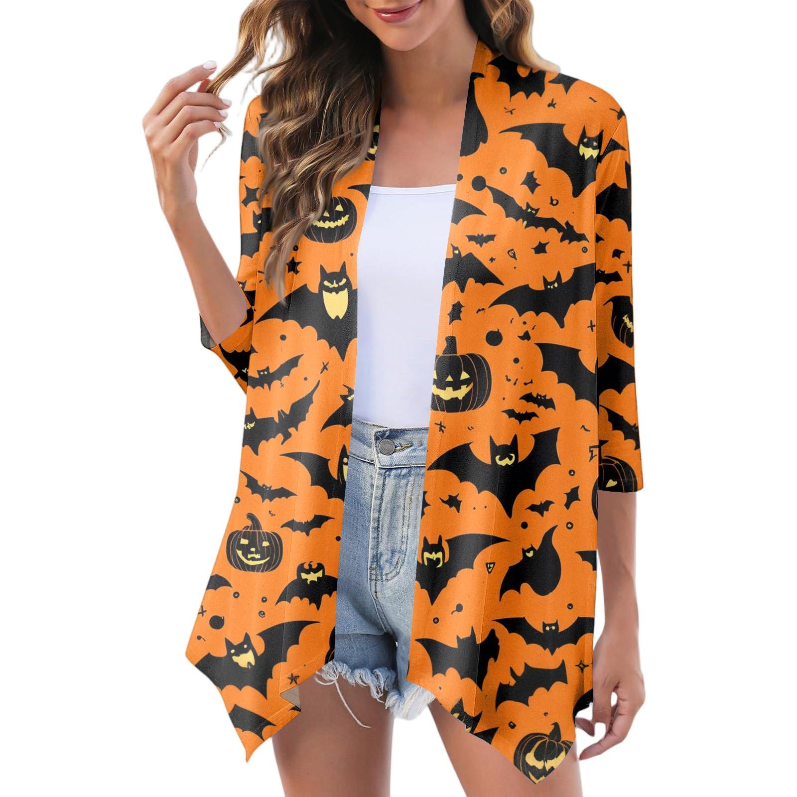 

Женский модный повседневный уютный кардиган-жакет на Хэллоуин XL шафрановый