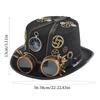 Cappelli Steampunk con Occhiali Copricapo per Costume Cappello di Halloween con Occhiali Rimovibili Accessori per Travestimento Costume da Viaggiatore nel Tempo Uomo