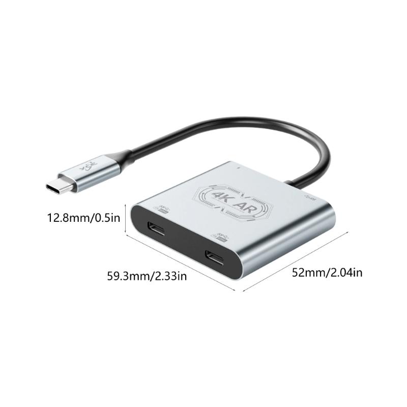 USB C To Double AR Glasses Adapter With Fast Charging And USB 3.0 Data Transfer For Gaming Consoles Laptops