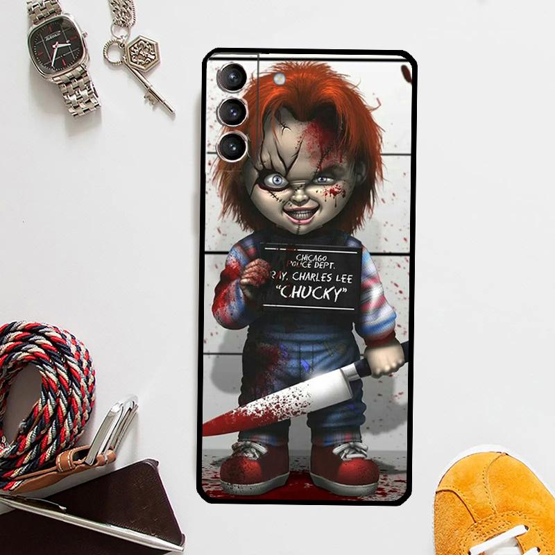 Chucky Doll Horror Movie Case For Samsung Galaxy S25 S24 Ultra S20 S21 S22 S23 Plus S9 S10 S24 FE S25 FE Cover Coque