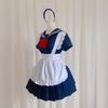 Japanisches Lolita Klassisches Dienstmädchen-Outfit – Schwarz-Weißer Rock mit Schürze