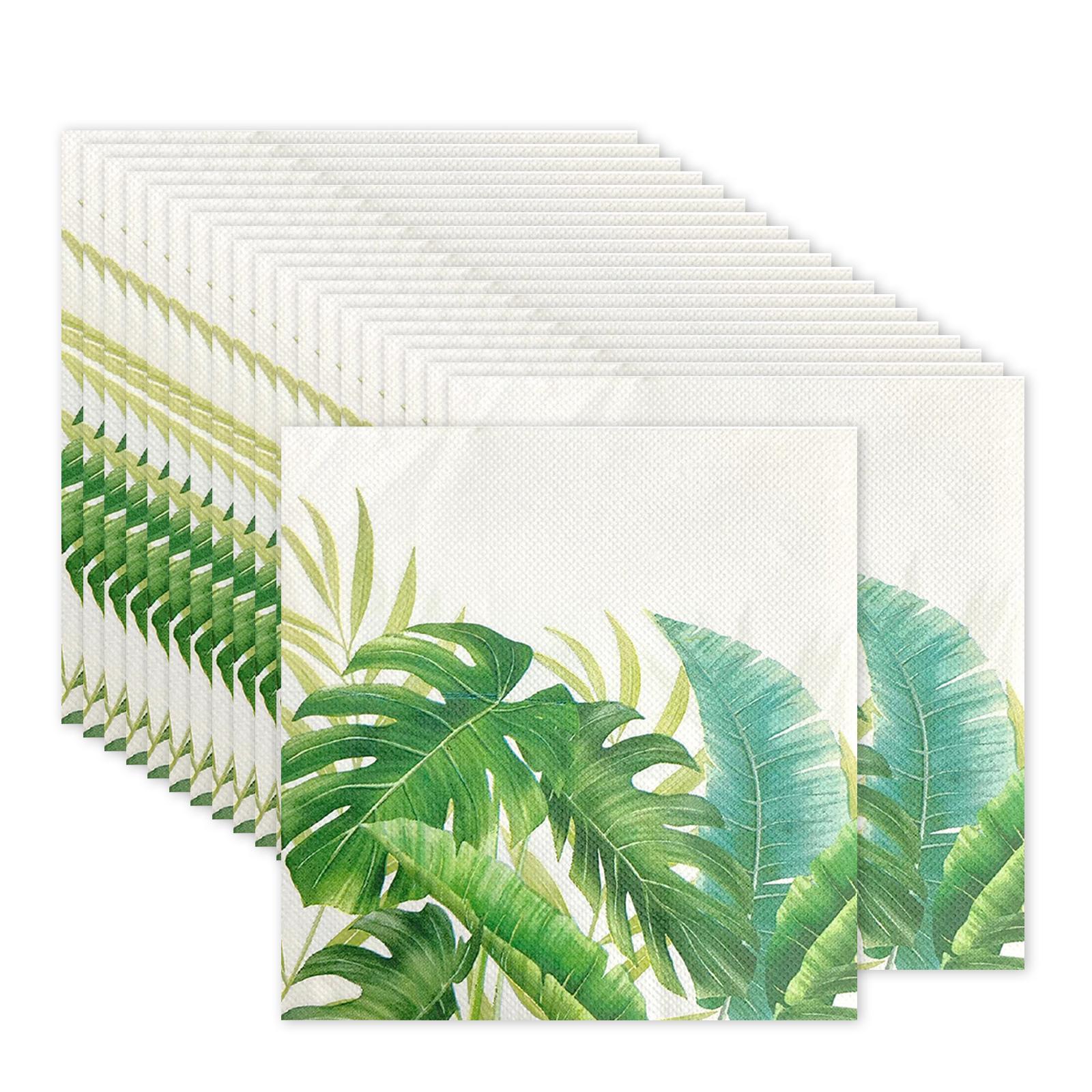 

Упаковка из 20 зеленых бумажных салфеток с эвкалиптом, винтажное украшение стола для свадебных приемов и вечеринок в саду A