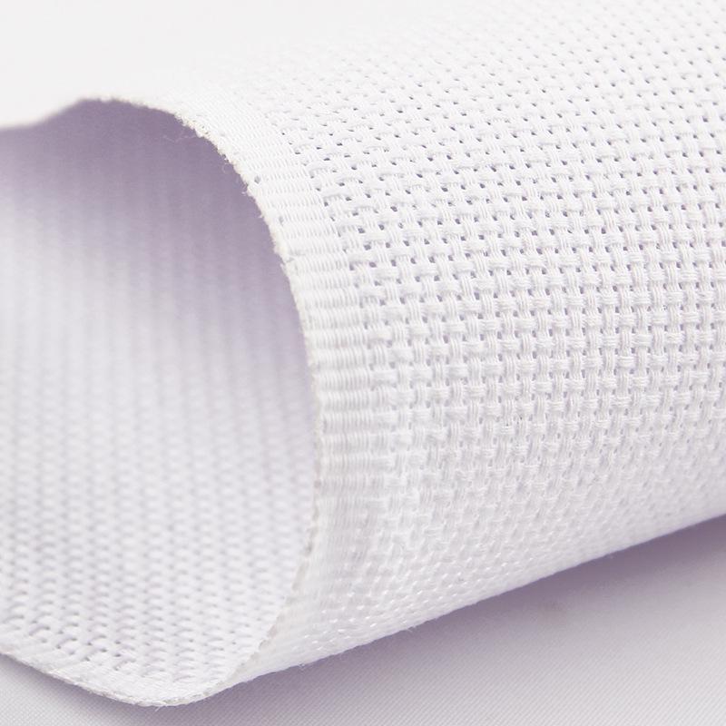 11CT White Grid Polyester Cotton Cross-Stitch Fabric Kit – Thickened Embroidery Cloth for Home Textiles