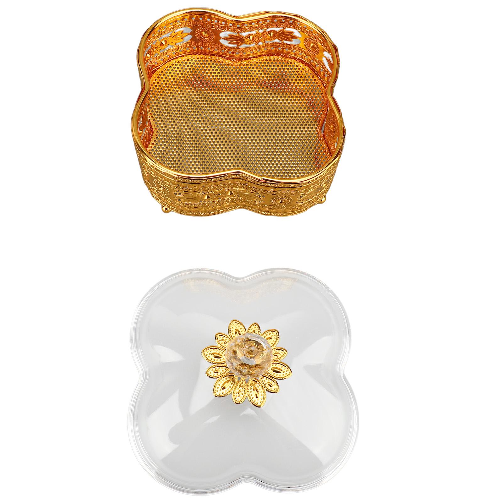 

Decorative Jar Box Retro European Style Acrylic Mini Small Candy Jar for Jewelry Gift Plum Blossom Shape