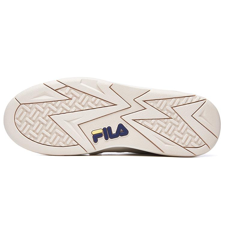 Fila Cage Textile, Synthetic Leather Patchwork Mid Top Basketball Shoes Women's White Blue Red Yellow F12W041209FGM