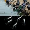 Bionic Fluorescent Shrimp String Hooks Fishing Lures Glow Shrimp Simulated Prawn Soft Crank Hooks