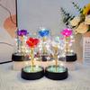 Gold Foil Rose with LED Light In Acrylic Case - Valentine's and Birthday Gift