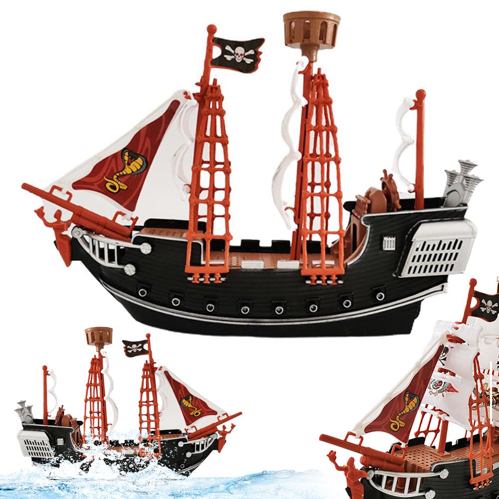 10in Pirates Ship Table Ornament Pirate Model Toys Exquisite Craftsmanship Unique Boats Model Special Gift for Children Kids
