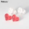 Jelly Color Love Stud Earrings Resin Fashion Sweet Gentle All-match Summer Creative Series Earrings for Women Jewelry Gifts PD1264