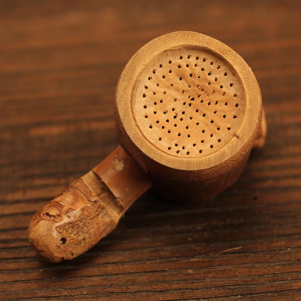 Bamboo Tea Infuser Strainer Mesh Filter Spoon Spice Cup