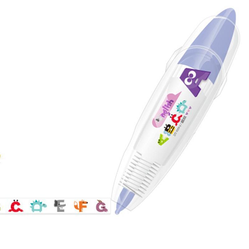 6x Ally-Pocket Tape Pen DIY Roztomilá zvířátka Tlačítkový typ Dekorativní korekční páska
