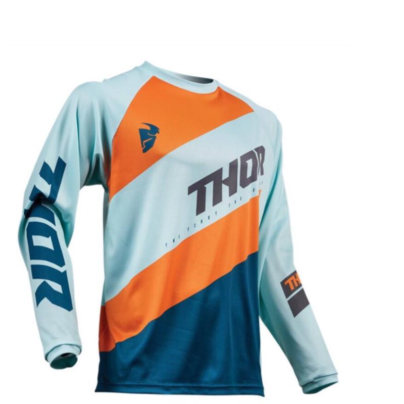 Herren Atmungsaktives Langarm Off-Road Motorrad Trikot T-Shirt für Frühling/Sommer