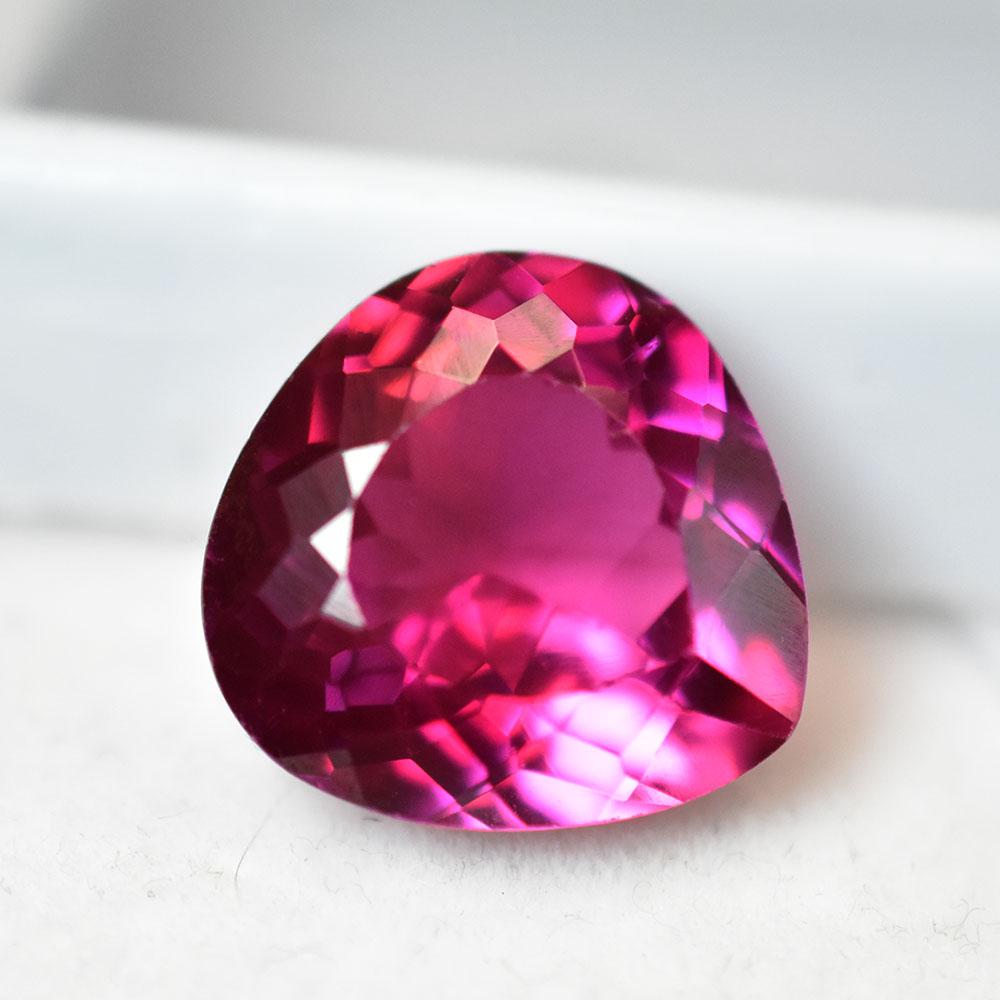 8,45 Karat Natürlicher Rosa Rubin Zertifiziert Birnenschliff Lose Edelstein Kostenlose Lieferung