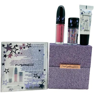 MAC Staring You Shining Moment Kit #FUCHSIA Glitter Lipstick Gloss, 1 pezzo