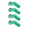 4 Set RC Link Rod End Alloy M4 Curved CW 7mm Ball Joint Head Set for 110 Model Car Green
