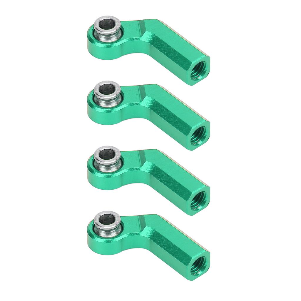 4 Set RC Link Rod End Alloy M4 Curved CW 7mm Ball Joint Head Set for 110 Model Car Green