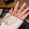 Xiaohongshu rimless glasses female myopia can be equipped with degree frameless glasses big face face small anti-blue light glasses