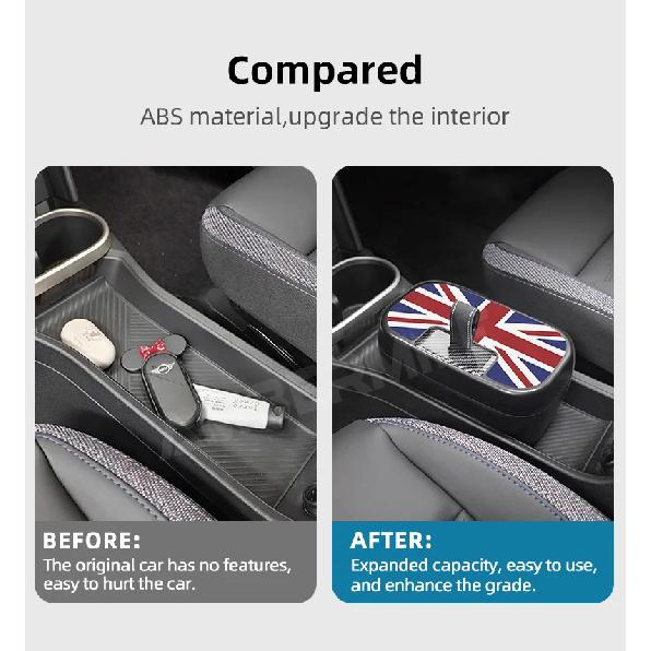 Central Control Storage Box For BMW Mini Cooper F65 F66 2024 2025 Central Armrest Storage Box Car Accessories