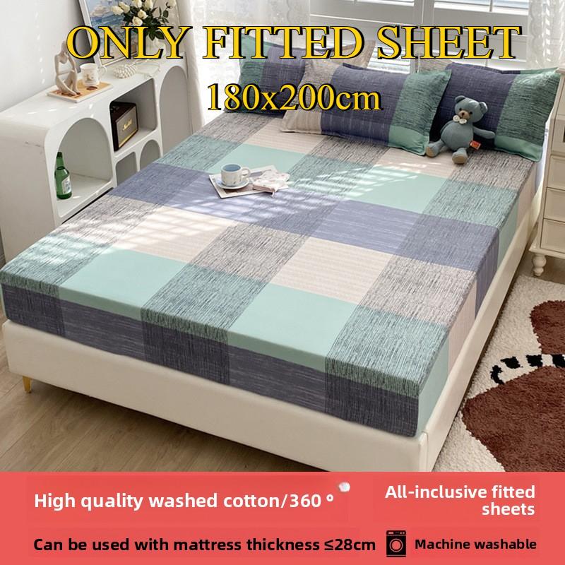 Sábana Bajera No se decolora No hace bolitas Sábana de una pieza Antideslizante Multiespecificación Ropa de Cama Cubrecama Protector