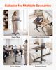 Standing Desk, Adjustable Height Mobile Stand Up Desk w/ Casters, 715 x 520 mm Small Computer Sit Stand Rolling Workstation w/ Hook, 15 kg Capacity,