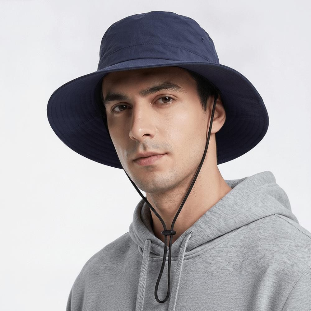 Solid Color Fisherman Hat Breathable Outdoor Cap Windproof Bucket Hat  Sunshade Use