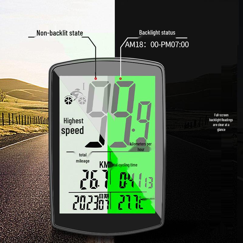 Wireless Bike Computer: Speedometer & Odometer for Road and Mountain Cycling