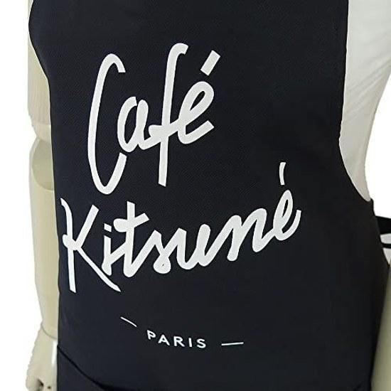 MAISON KITSUNE Cafe Apron SPCKU01600 Kitchen Goods Logo Cotton Black