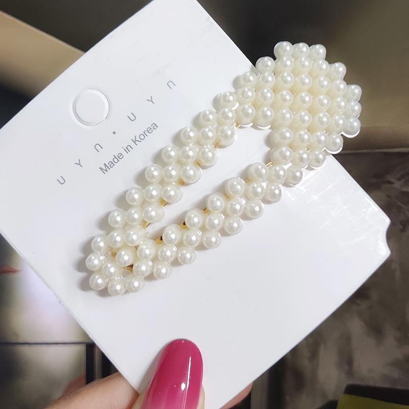 Pearl Hair Clip For Women Korean 3/4pcs Geometric Hairpins Set Hair Berrettes Girl Hairgrip Side Clip Hair Accessories