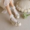 Original Princess Yana LO Lolita Shoes Large Size Bow Student Pearl Round Head Thick Heel Fairy Single Shoes