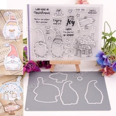 Cute Santa Cutting Dies Stencil Christmas DIY Craft Embossing Template