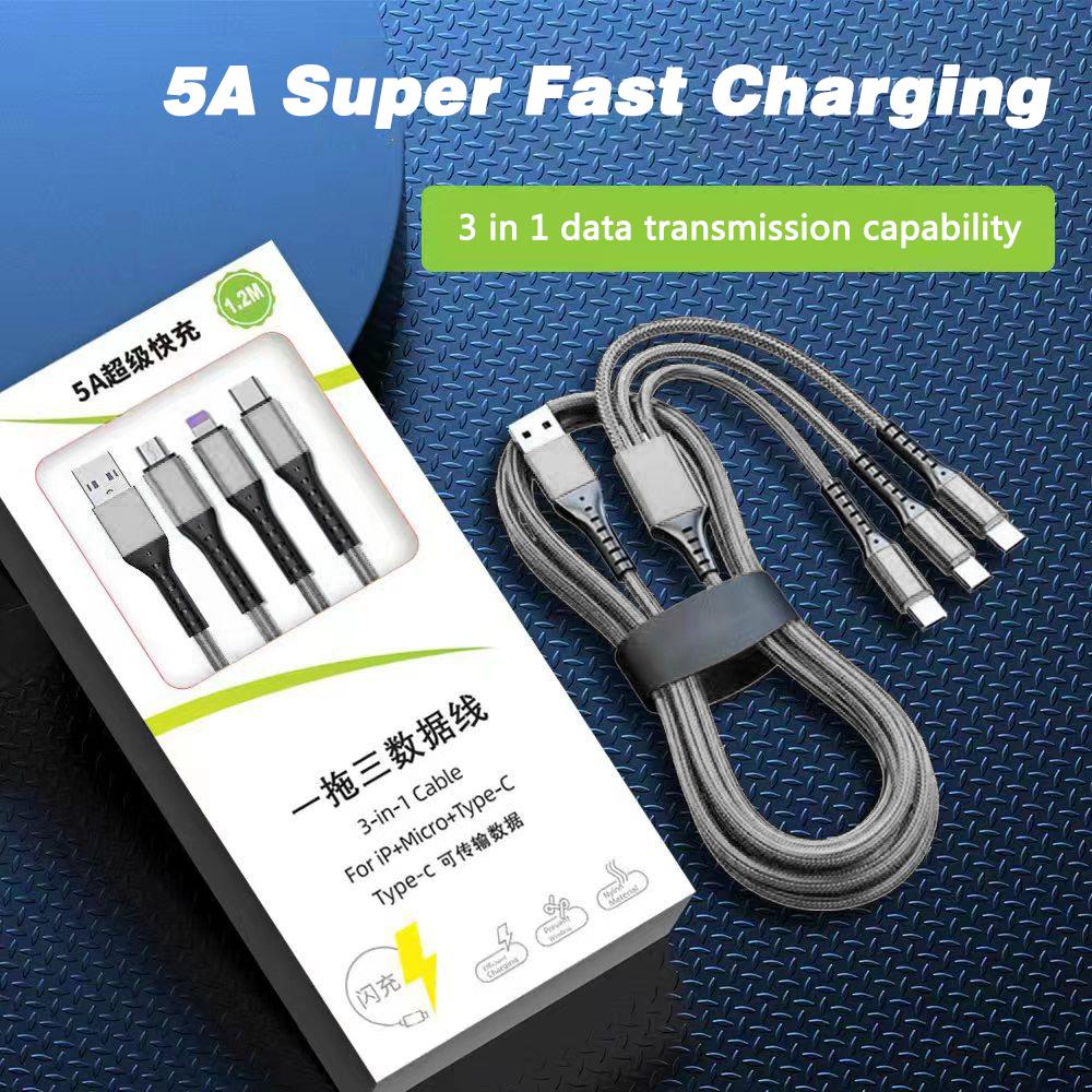 3 in 1 Car Micro Type C Cable Fast Charging Data USB Cables For Porsche 911 718 Cayenne Cayman Panamera Macan Taycan Boxster 928